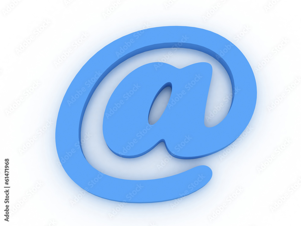 e-mail at/dog sign 3d e-mail at/dog sign 3d