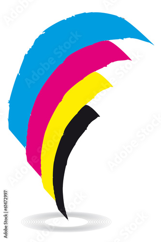 cmyk - Logo - vierfarbdruck - offsetdruck - streifen