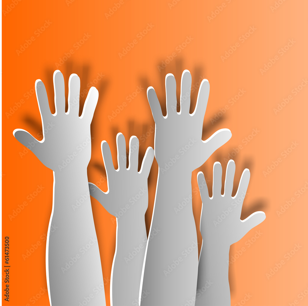 Obraz premium Hände noch oben halten