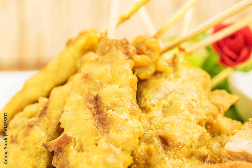 Pork satay thai cuisine food Pork satay thai cuisine food