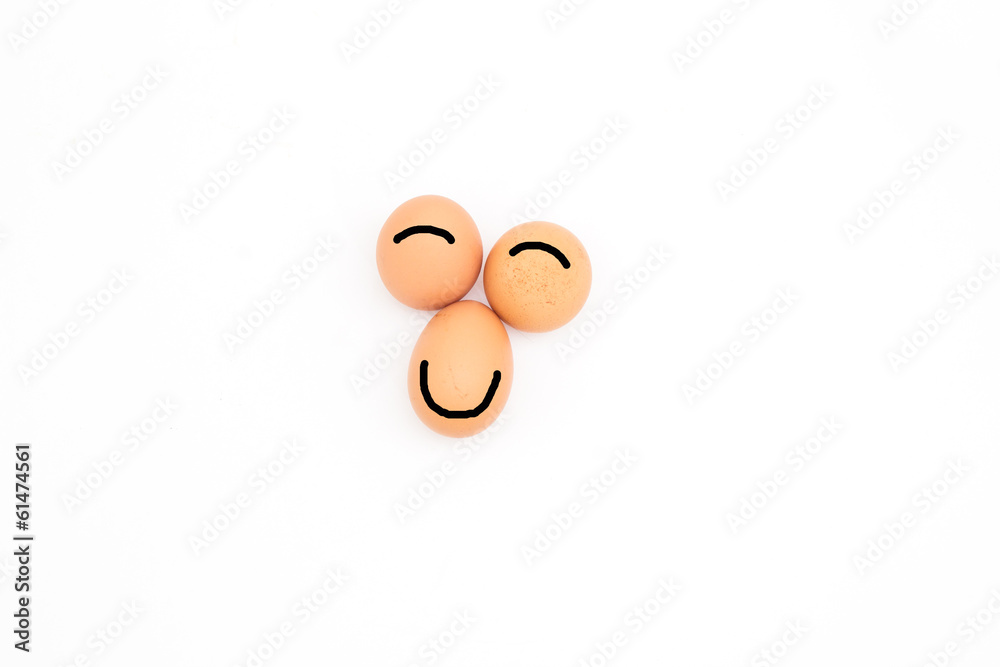 Happy smile on eggs Happy smile on eggs