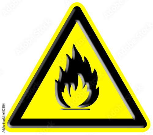 Flammable warning sign