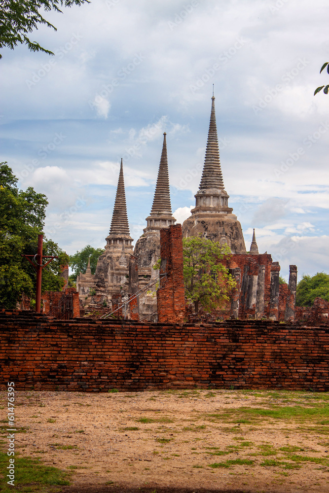 Fototapeta premium Wat Phra Sri Sanphet Temple in Ayutthaya, Thailand