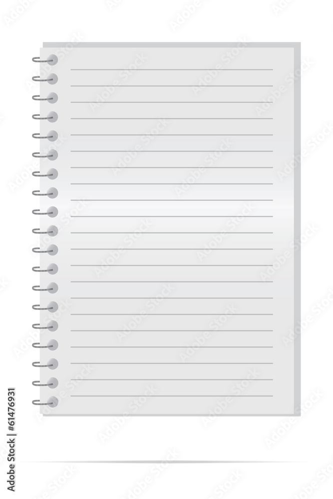 notebook on a white background notebook on a white background
