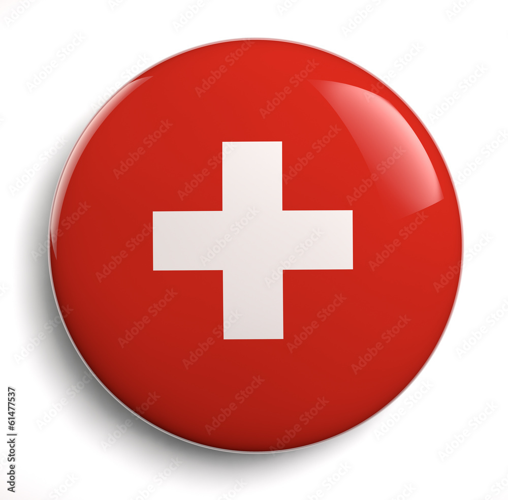 Red Swiss Flag White Cross Red Swiss Flag White Cross
