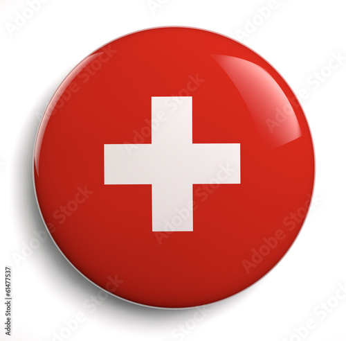 Red Swiss Flag White Cross