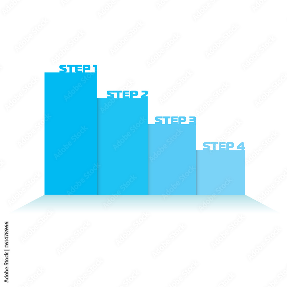 Vector Modern blue infographics numbered banners