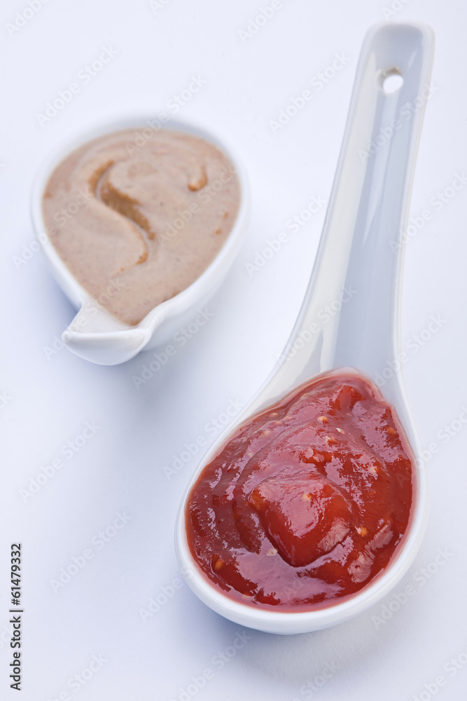 Ketchup in spoon Ketchup in spoon