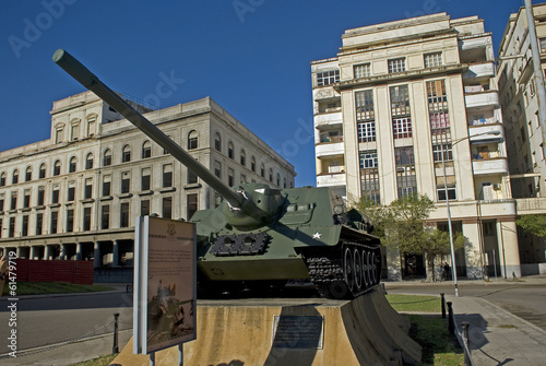 Cuadro en lienzo Fidel Castro's tank, Havana, Cuba
