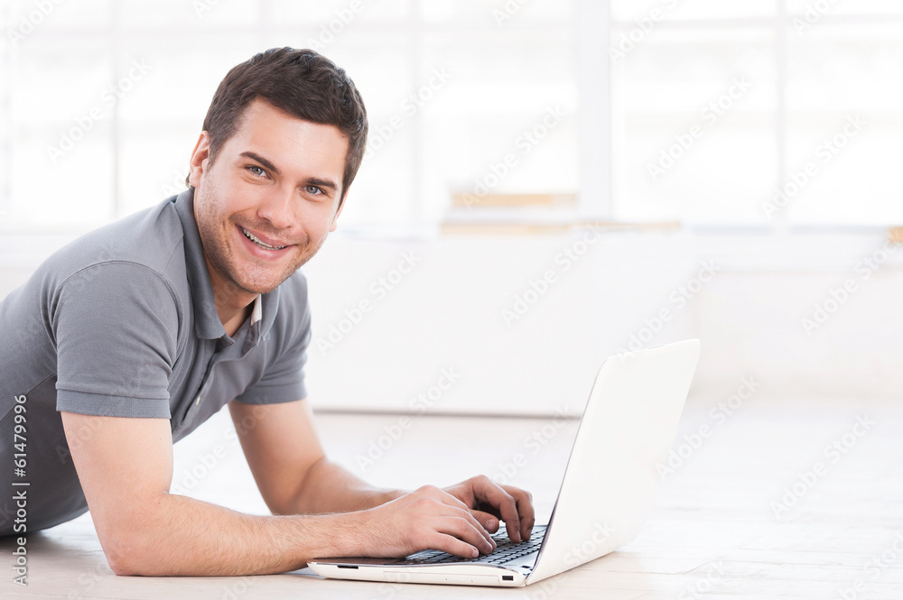 Surfing web at home. Surfing web at home.