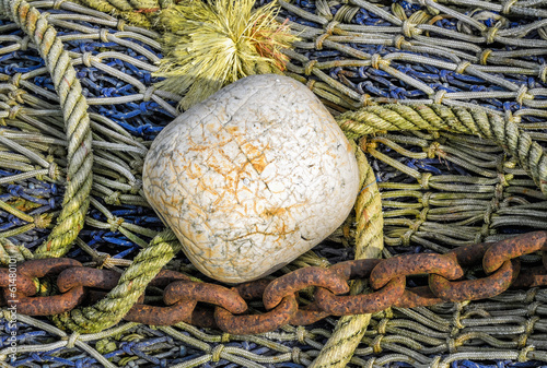 Cuadro en lienzo Fischernetz mit Schwimmer 14014.jpg