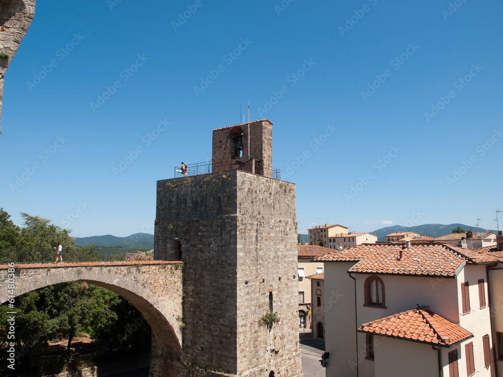 The Candeliere tower of Senese fortress in Massa Marittima