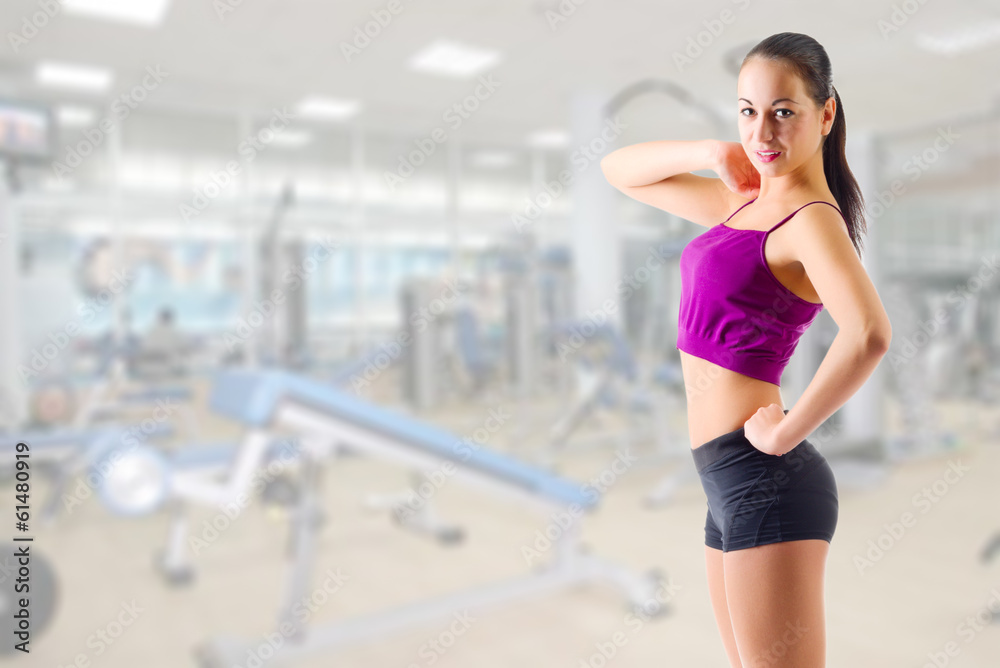 Sporty woman at gym club Sporty woman at gym club