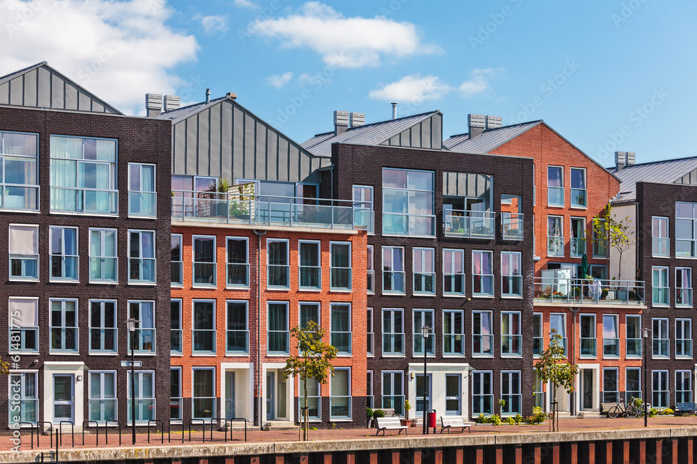 Fototapeta premium Modern Dutch canal houses