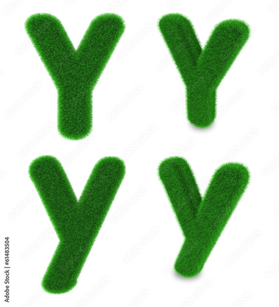 Letter Y made of grass Letter Y made of grass
