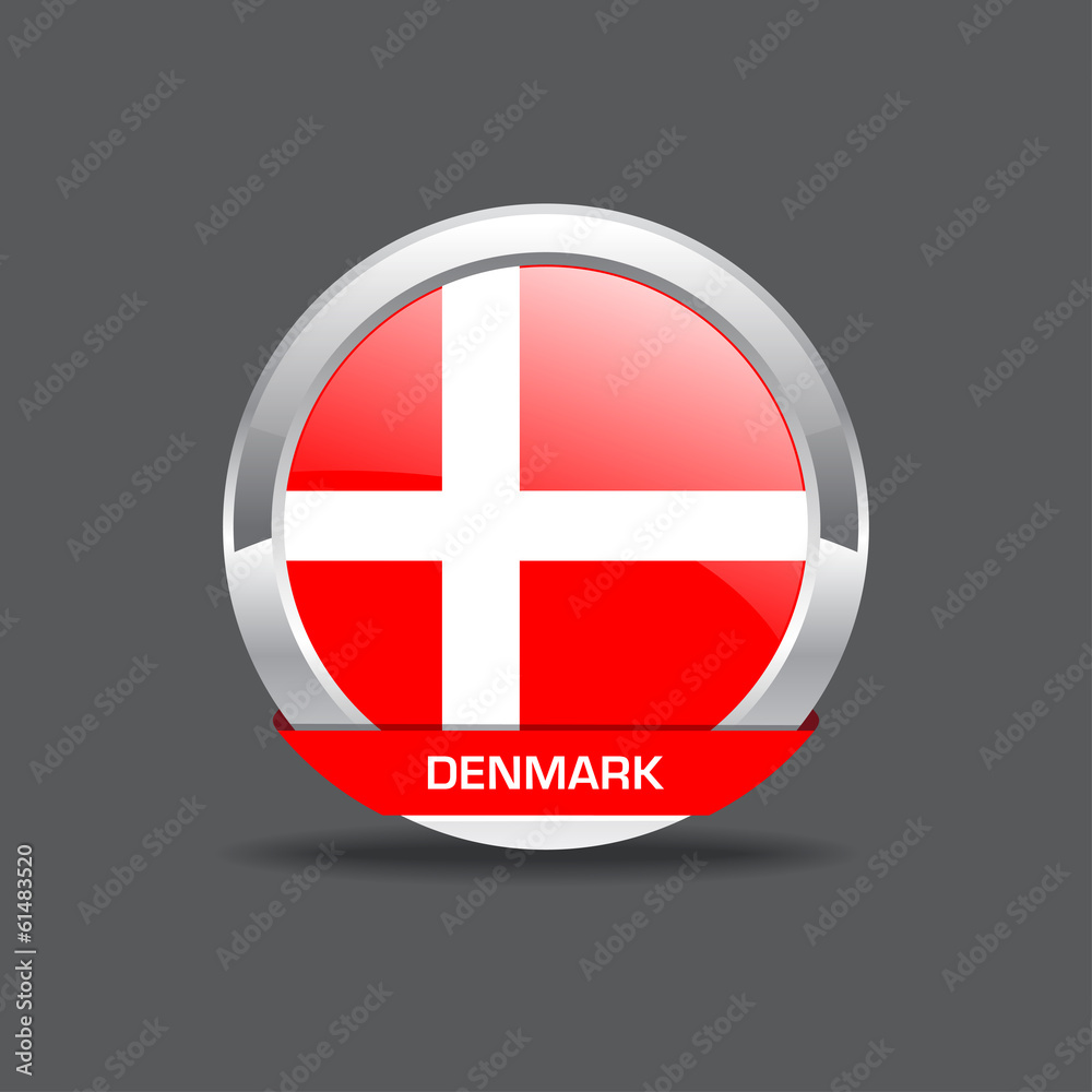 Obraz premium Denmark Vector Flag Icon