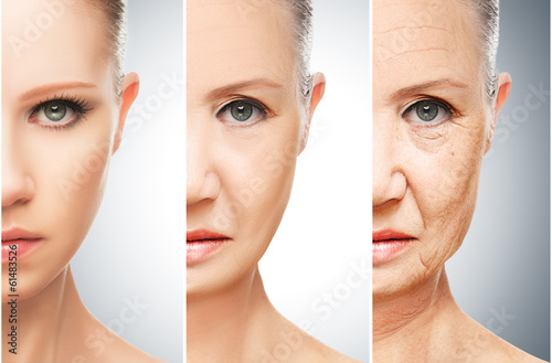 concept of aging and skin care photo