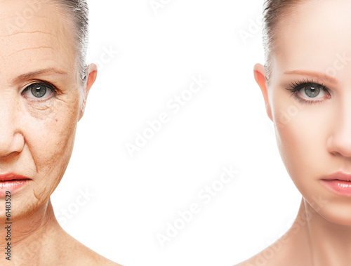 concept of aging and skin care photo