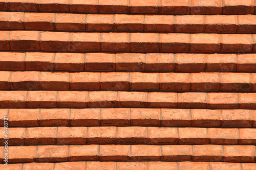 Rustic old red brick wall texture background