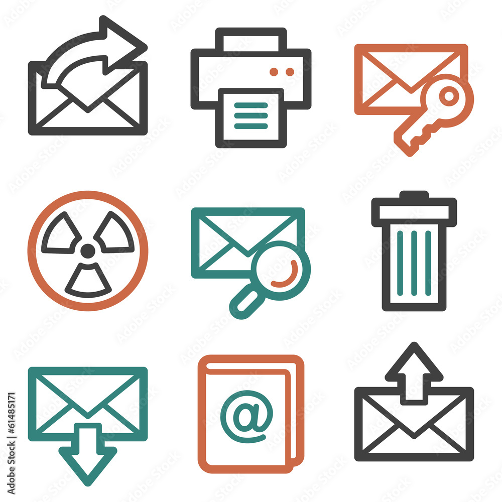 E-mail web icons, contour series E-mail web icons, contour series
