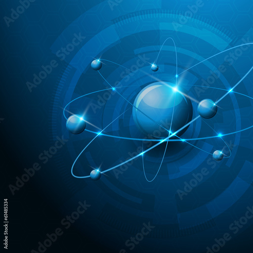 Molecules abstract technology background