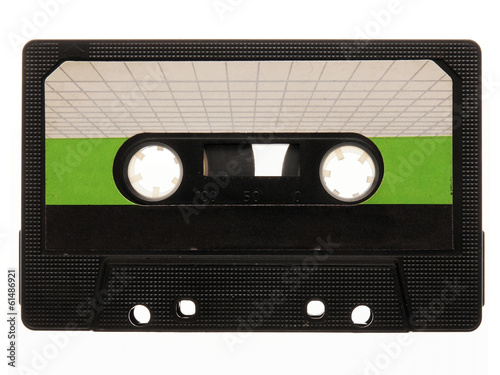 old, black, retro music audio tape