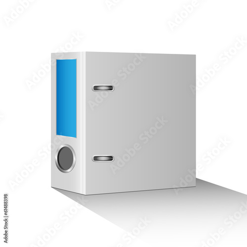 Wektor segregator z niebieską naklejką