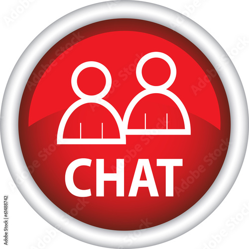 Круглый векторный знак с надписью Chat