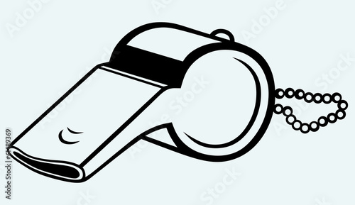 Sports whistle with pea