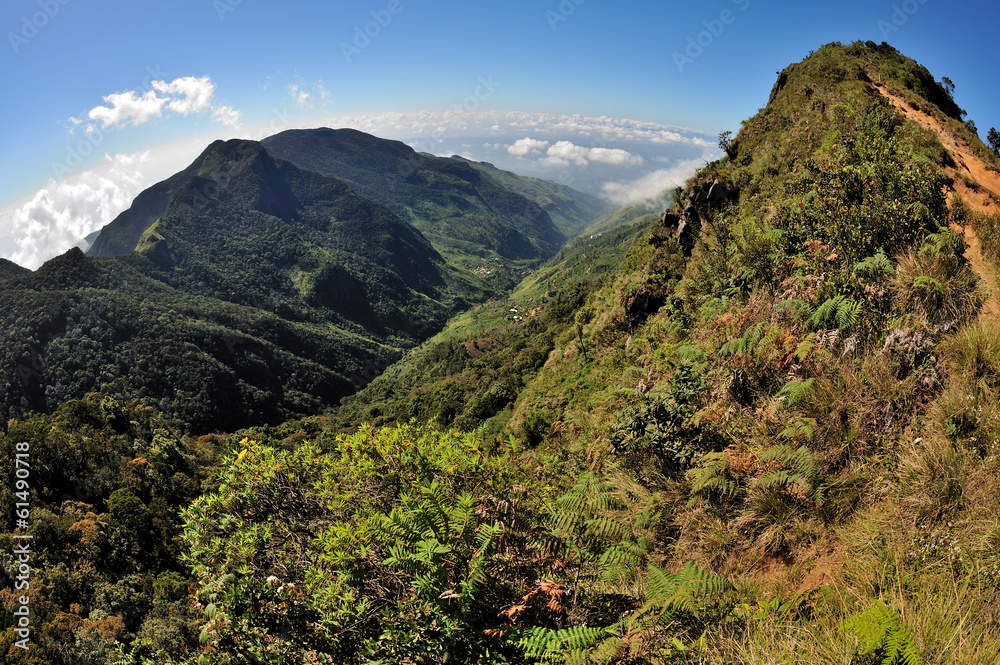 Sri Lanka - Horton Plains World end panorama