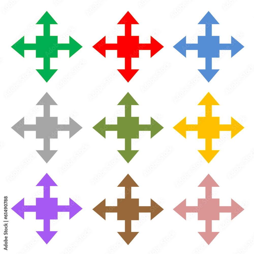 Obraz premium Set of four directions