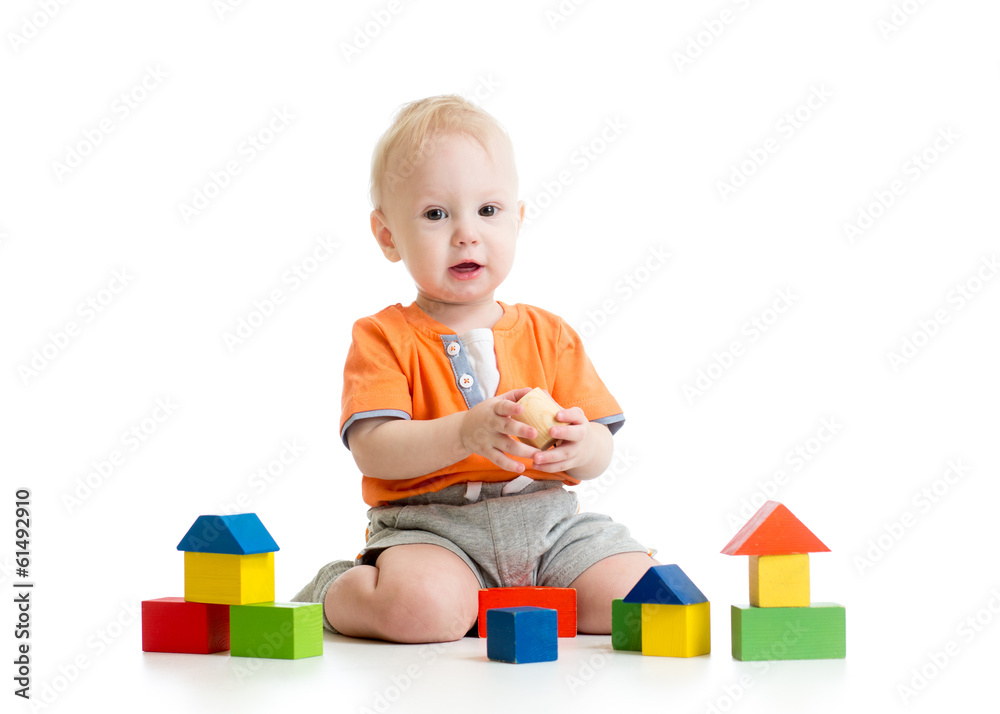 child playing with block toys child playing with block toys