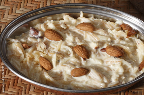 Kheerni is a sweet dish made with milk and vermicilli photo