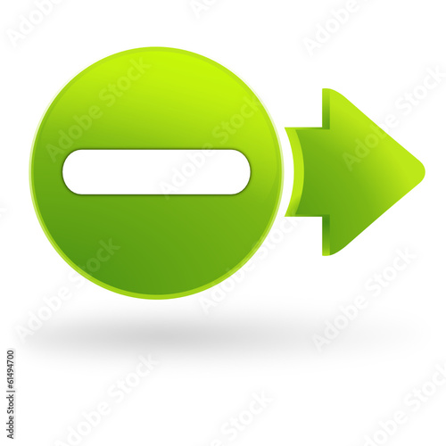moins sur symbole web vert