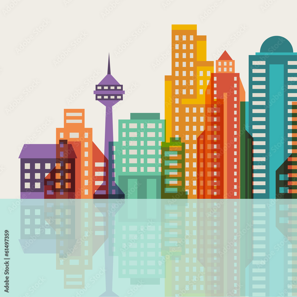 Cityscape background with buildings. Cityscape background with buildings.