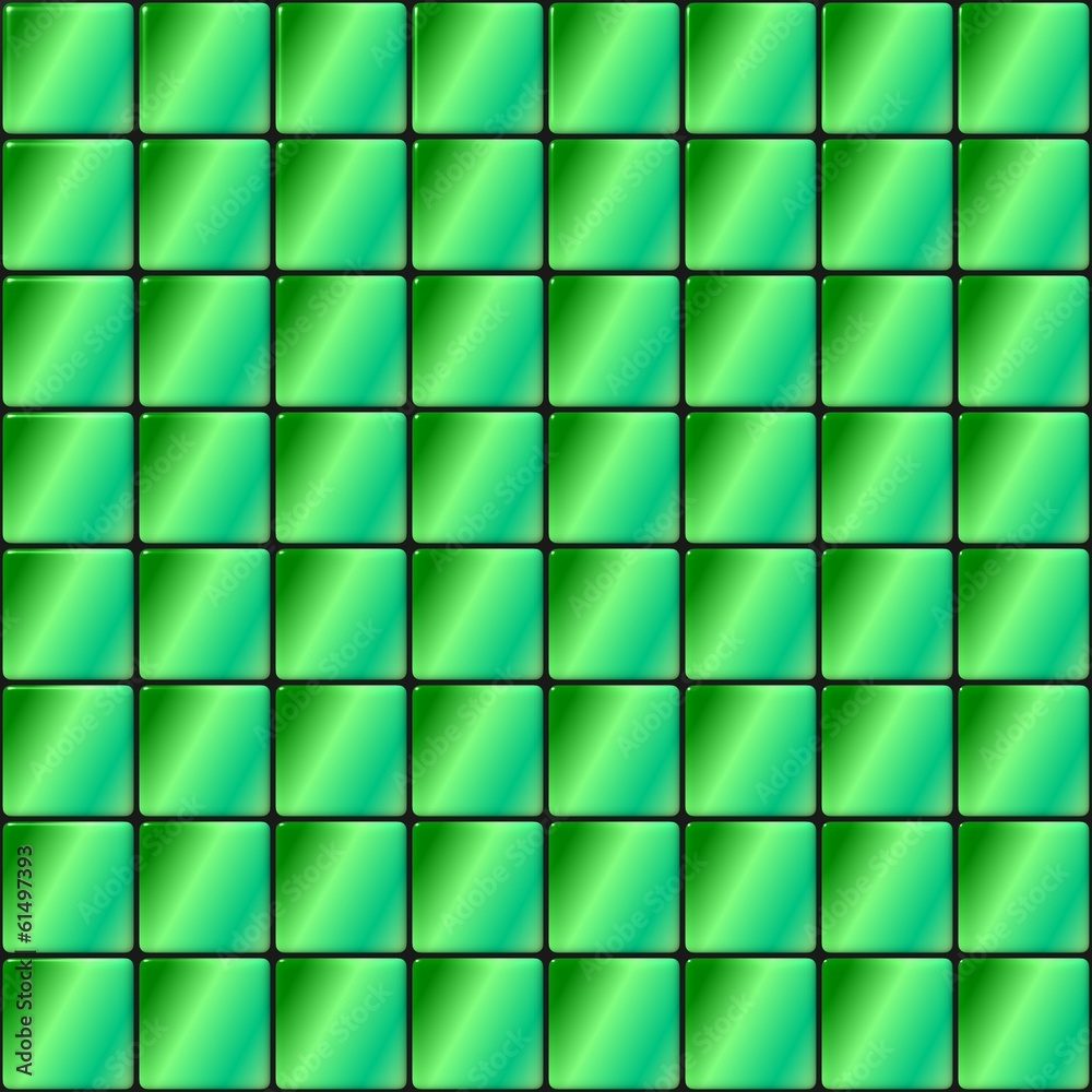 Glass tiles mosaic with gradient green color Glass tiles mosaic with gradient green color
