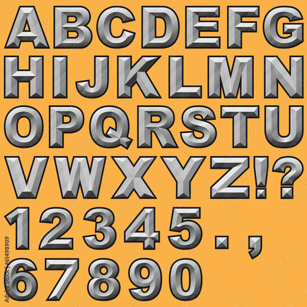 Chiseled Block Letters Chiseled Block Letters