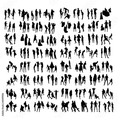 Two hundred Fashion Model Silhouettes. Part 2.