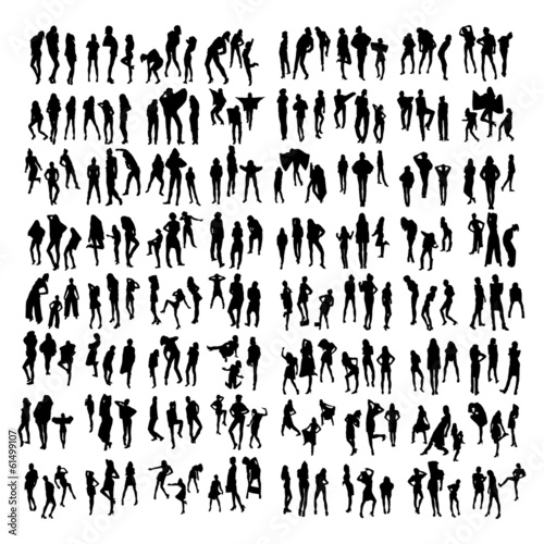 Two hundred Fashion Model Silhouettes. Part 1.