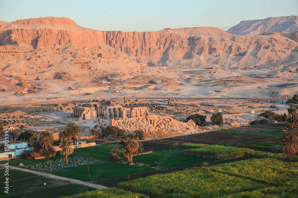 Fototapeta premium Aerial view of valley of the kings in luxor egypt