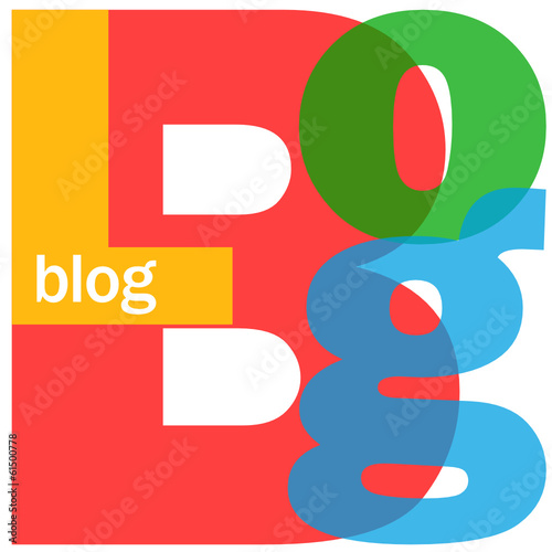 "BLOG" Letter Collage (social media news website web internet)