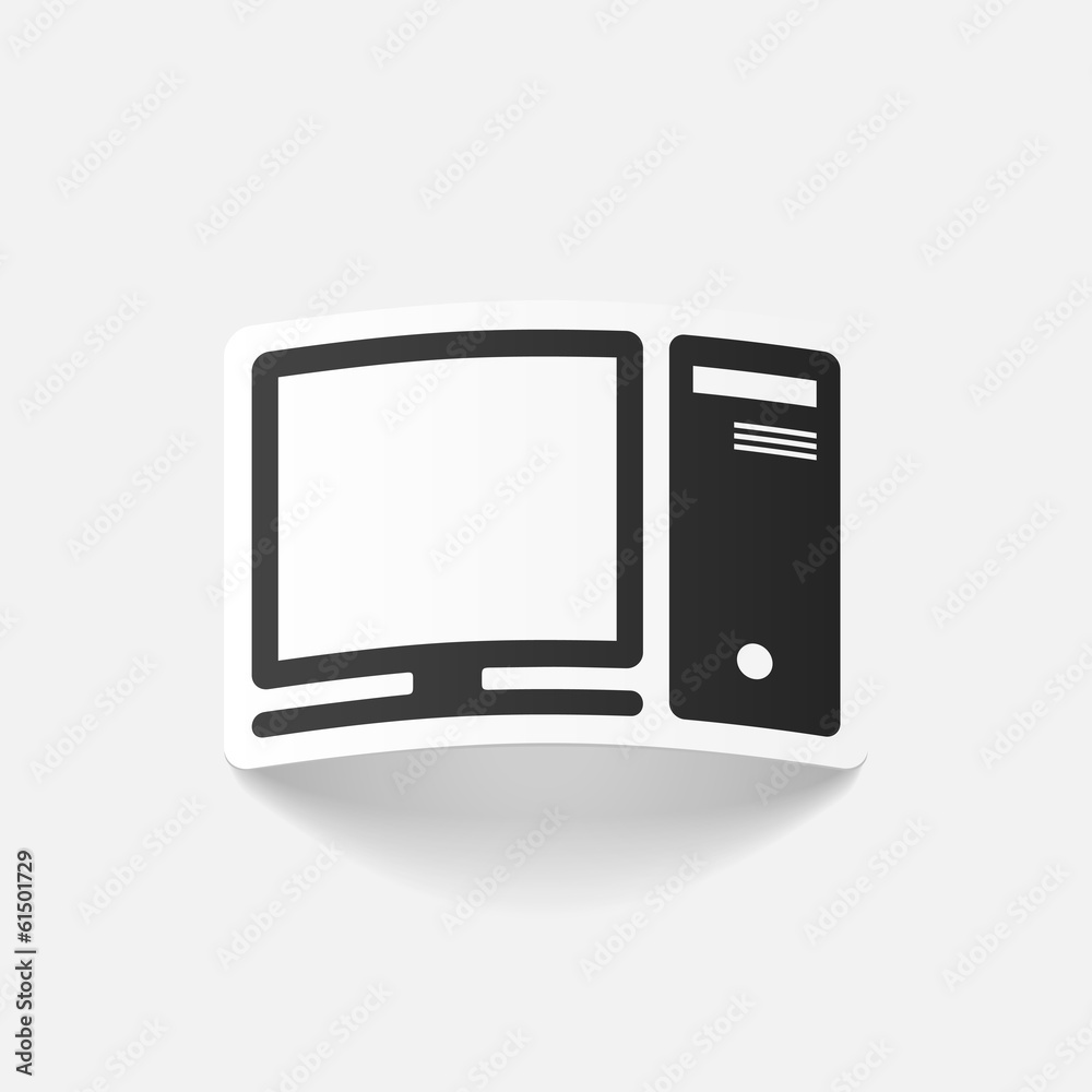 realistic design element: computer realistic design element: computer