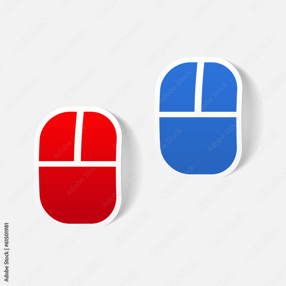 realistic design element: computer Mouse realistic design element: computer Mouse