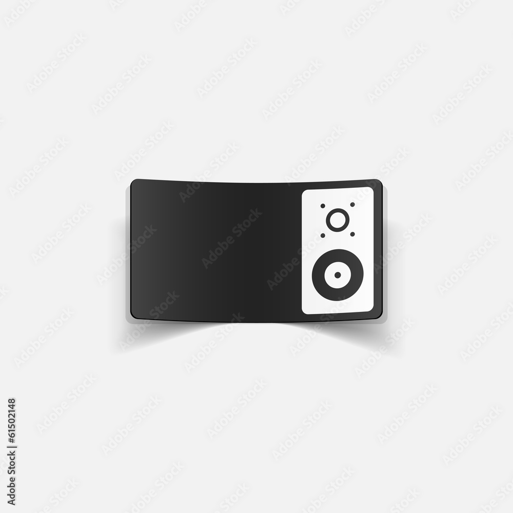 Fototapeta premium realistic design element: big music speaker