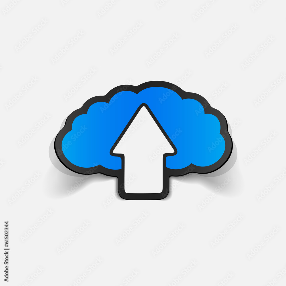 realistic design element: brain, arrow realistic design element: brain, arrow