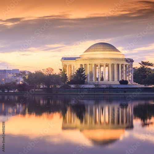 the Jefferson Memorial during the Cherry Blossom Festival in DC