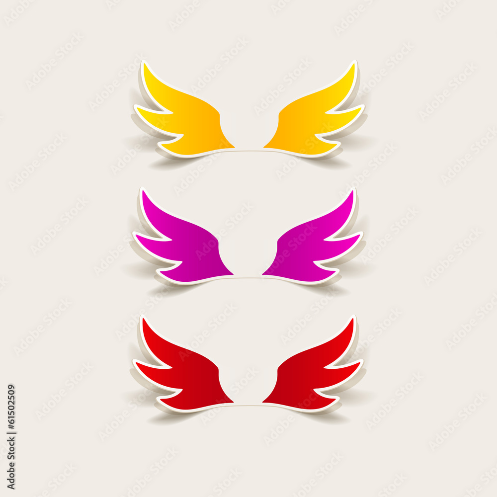 Naklejka premium realistic design element: wing