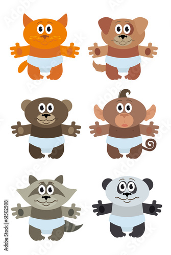 Fototapeta Naklejka Na Ścianę i Meble -  baby animal vector