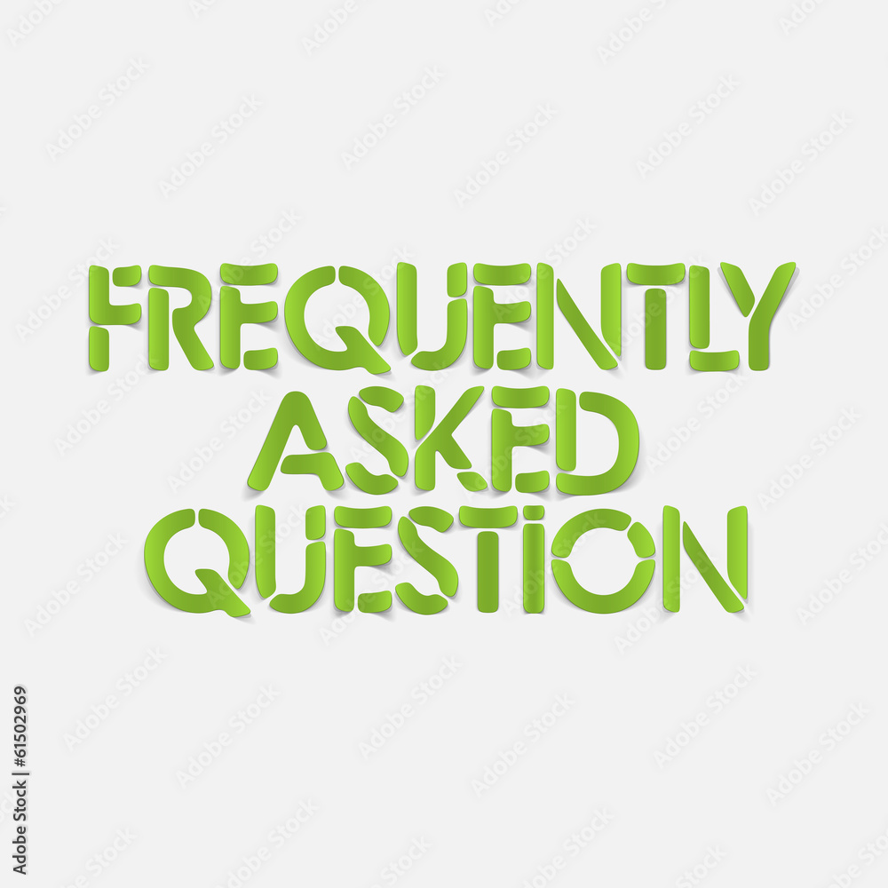 Naklejka premium realistic design element: frequently asked question