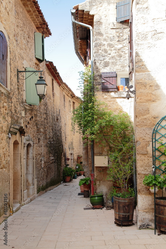 Narrow street in Provence, France